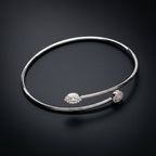 14K White Gold Bangle