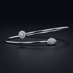 14K White Gold Bangle